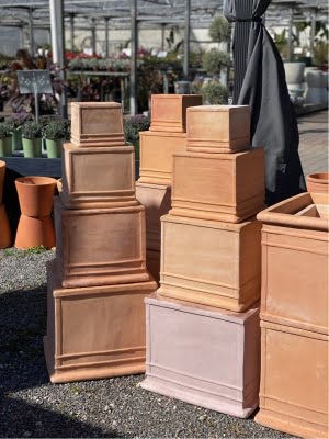 clay square pots